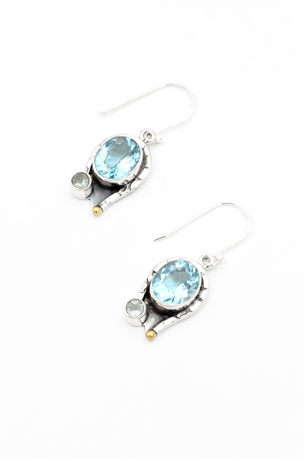 CERCEI - Cercei din Argint 925 si Topaz, 3.5 cm