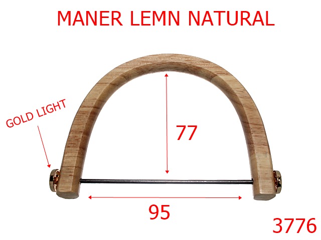 Manere - 3776/MANER POSETA-95-mm---NATUR+ GOLD LIGHT---13A16/14J16--