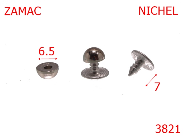 Bumbi ornamentali - 3821/BUMB ZAMAC-6.5-mm---nichel-Ai20--10B24--