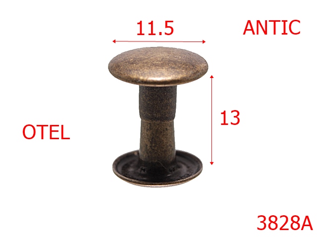 Capse rapide - 3828A/CAPSA RAPIDA SIMPLA-11.5-mm---antic-16C6----