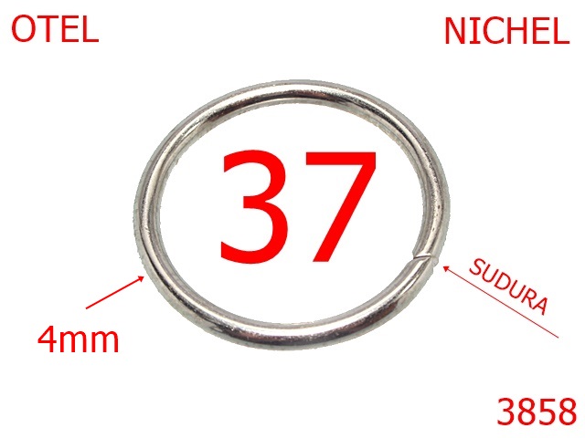 Inele sudate - 3858/INEL 37 MM SUDAT-37-mm-4-nichel--4H1-4G5-4L6-4H7-4F3-4F1-4E3--
