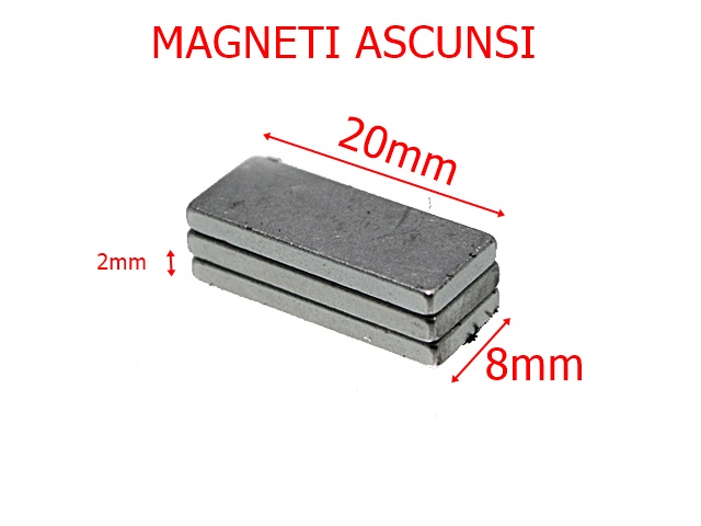 Magneti - 3912/MAGNET ASCUNS 20X8-20X8-mm---nichel-----