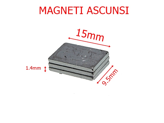 Magneti - 3913/MAGNET ASCUNS 15X9.5-15X9.5-mm---nichel-----