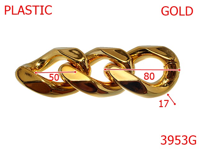 Lant material plastic - 3953G/ZA LANT PLASTIC-80-mm-17-gold-----