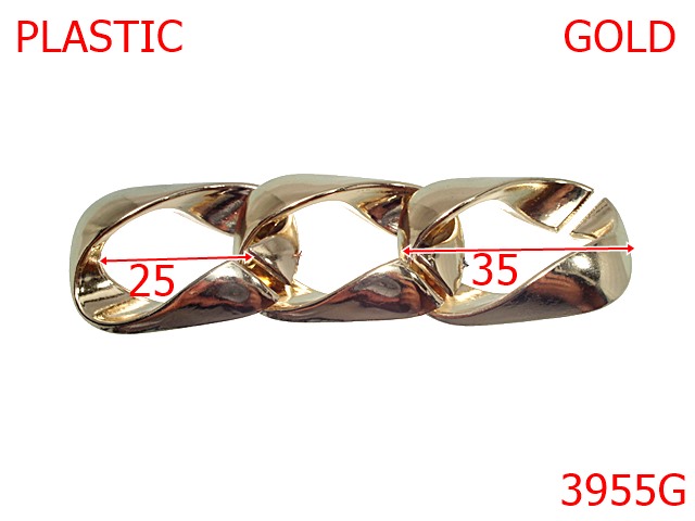 Lant material plastic - 3955G/ZA LANT PLASTIC-35-mm---gold-----