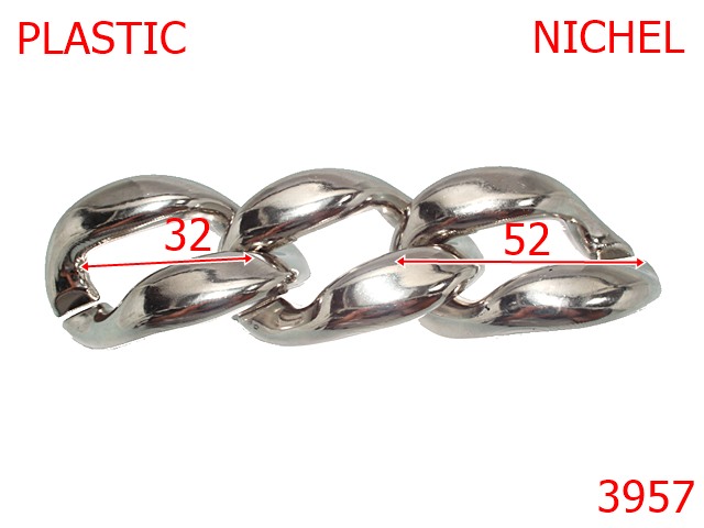 Lant material plastic - 3957/ZA LANT PLASTIC-52-mm---nichel-----