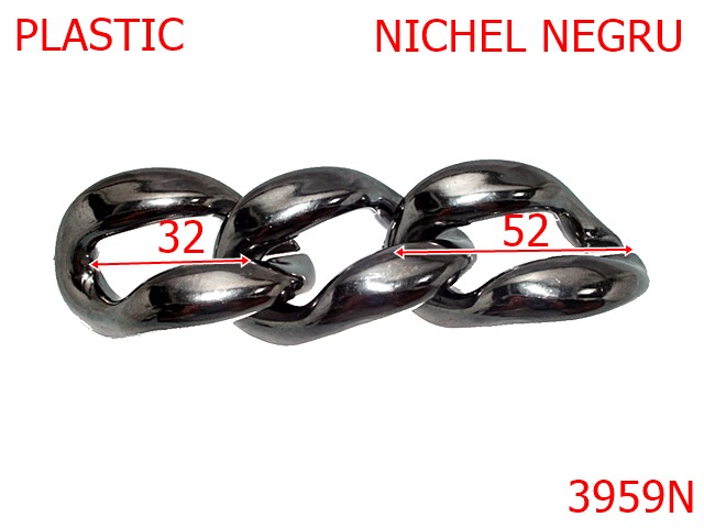 Lant material plastic - 3959N/ZA LANT PLASTIC-52-mm---nichel negru-----