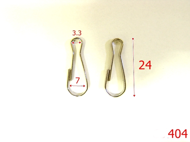 Carabine - 404/CARABINA SIMPLA OTEL-24X10-mm---nichel--5C6-5B8-7B3/7A5/1B7--A25