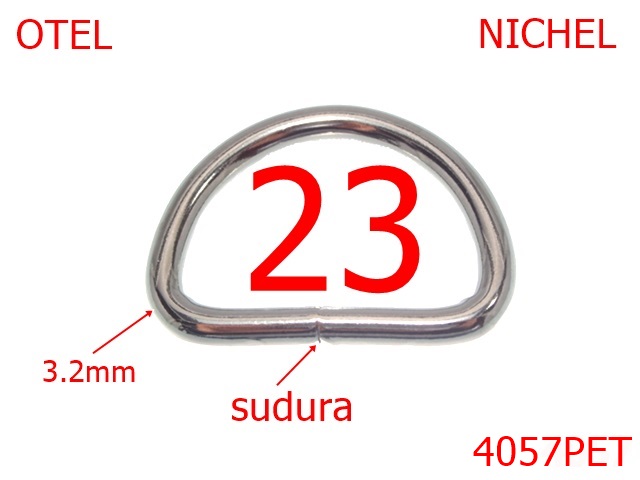 Inele sudate - 4057PET/INEL D SUDAT-23-mm-3.2-nichel---AN2/AN3--