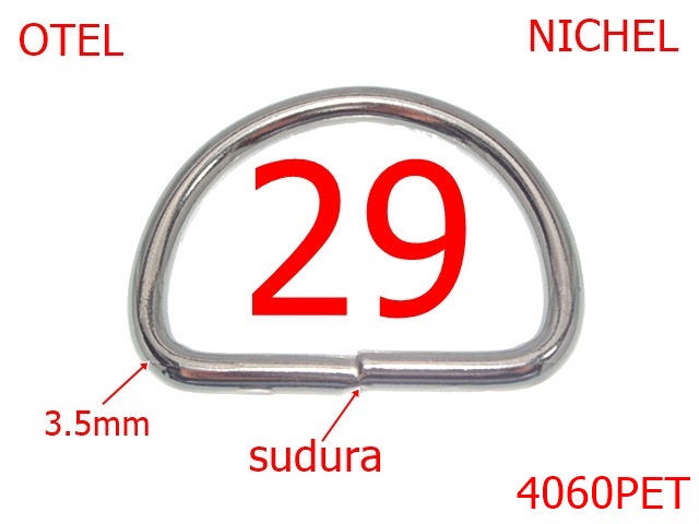 Inele sudate - 4060PET/INEL D SUDAT-29-mm-3.5-nichel---AM21--