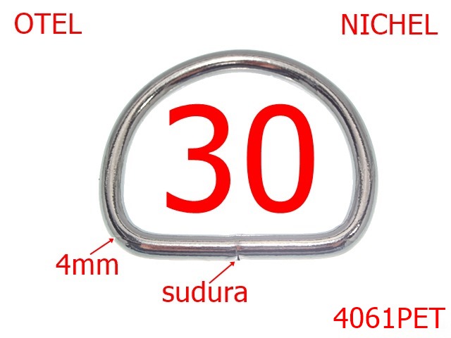 Inele sudate - 4061PET/INEL D SUDAT-30-mm-4-nichel---6J6/AO18/AO19/AO20/AO15--