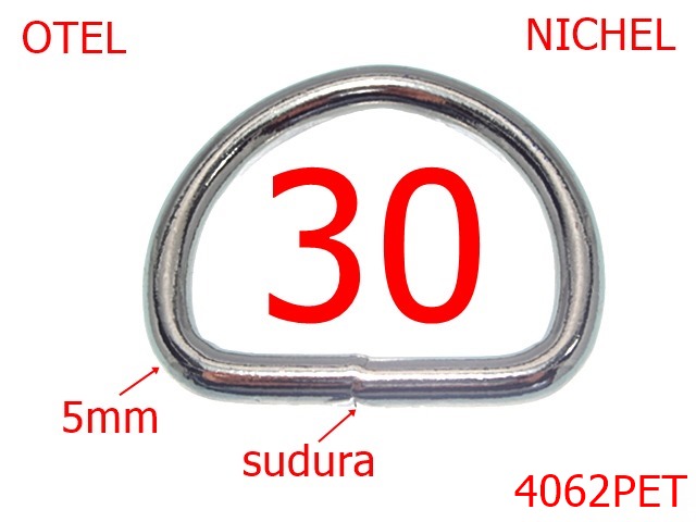 Inele sudate - 4062PET/INEL D SUDAT-30-mm-5-nichel-2D2--AL12/ AL12/ AL14/ AL15/ AL16/ AL21/ AL22/ AL23--