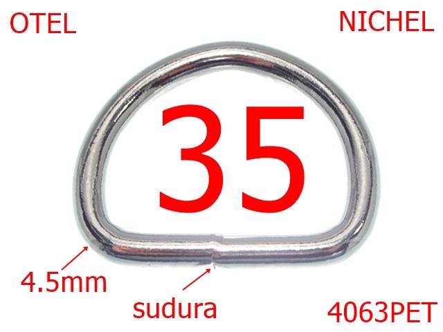 Inele sudate - 4063PET/INEL D SUDAT-35-mm-4.5-nichel---AN15/AN16--