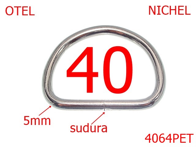Inele sudate - 4064PET/INEL D SUDAT-40-mm-5-nichel-SOLD1-AN11-AN12-AN13-AN14----