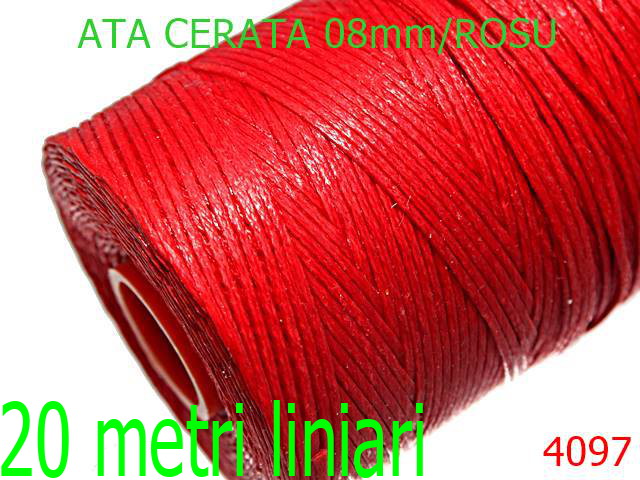 Ata Pentru Cusut - 4097/ATA CERATA -0.8-mm---ROSU-----