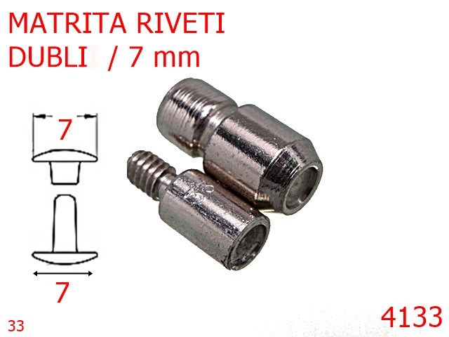 Utilaje - 4133/MATRITA RIVETI DUBLII-7-mm---nichel-----