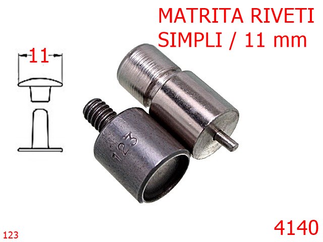 Utilaje - 4140/MATRITA RIVETI SIMPLI-11-mm---nichel-----