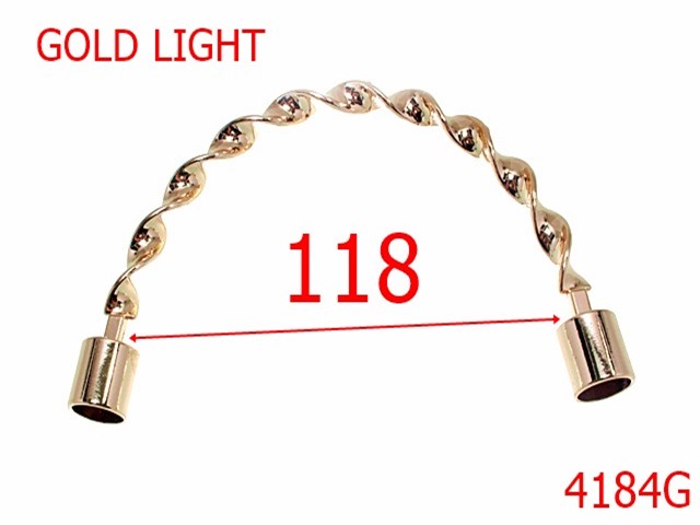 Manere - 4184G/Maner  poseta rasucit-118-mm-zamac---gold light-----