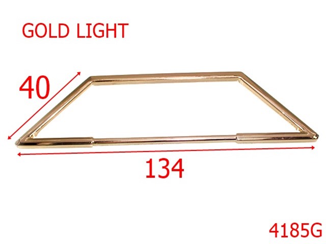 Manere - 4185G/Maner poseta trapezoidal-134-mm-zamac---gold light-----