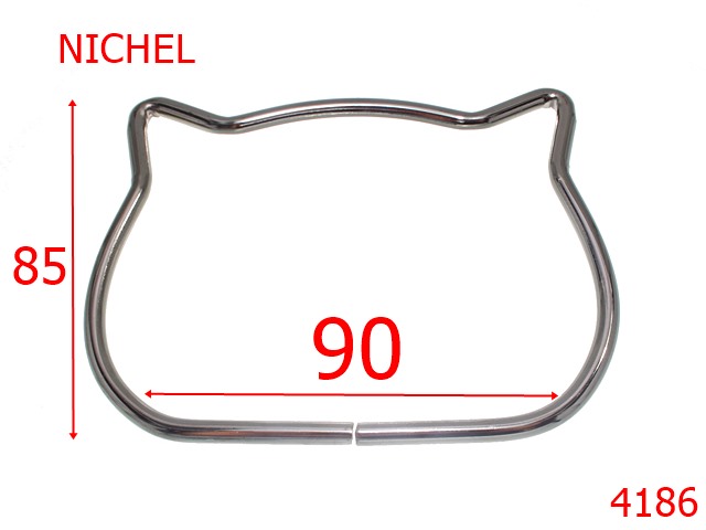 Manere - 4186/Maner poseta cat's head-90-mm-otel---nichel-----