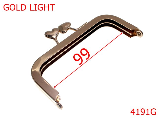 Rame poseta - 4191G/Rama mica pentru portofel-99-mm-otel---gold light-----