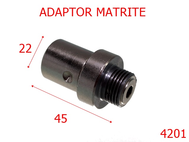 Utilaje - 4201/Adaptor matrite presa manuala-22-mm-otel--nichel-----