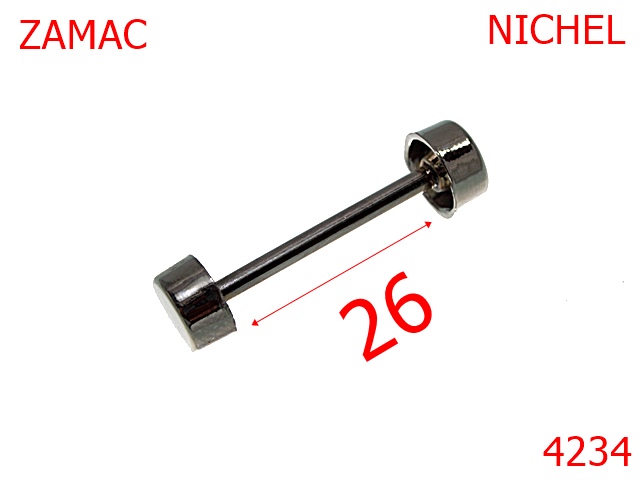 Galtere - 4234/Haltera ornamentala sau functionala-26-mm-zamac--nichel-----