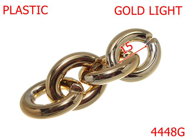 Lant material plastic - 4448G/Za ovala lant material plastic-15-mm-plastic--gold light-----