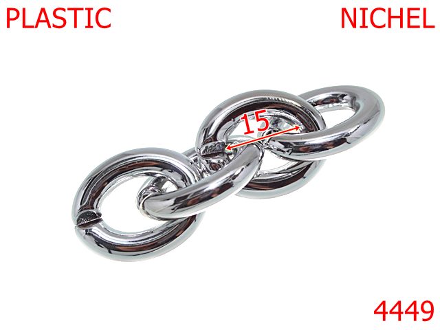 Lant material plastic - 4449/Za ovala lant material plastic-15-mm-plastic--nichel-----