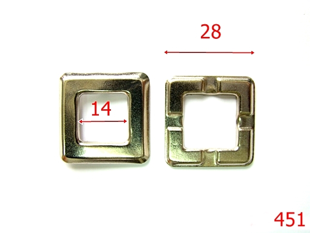 Ocheti - 451/OCHET PATRAT NIKEL-16-mm---nichel---2F7--M4