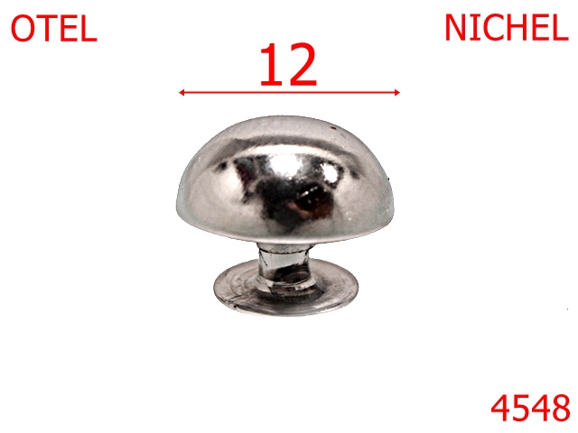 Bumbi ornamentali - 4548/Bumb calota semisferica-12-mm-otel--nichel-----