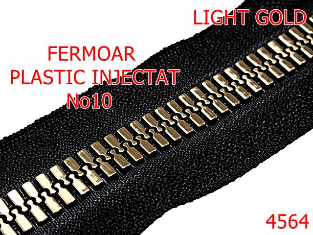 Fermoar - 4564/Fermoar plastic injectat la metru-no10--plastic--gold light-----