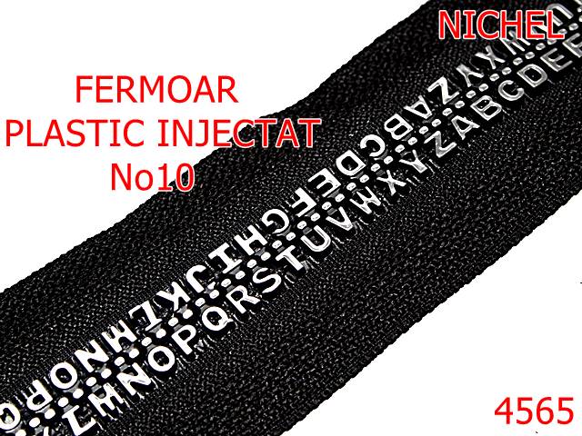 Fermoar - 4565/Fermoar plastic injectat la metru-no10--plastic--nichel-----