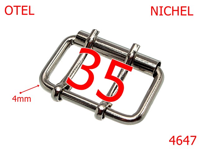 Catarame cu rola si 2 cuie - 4647/Catarama cu rola si doua cuie-35-mm-otel-4-nichel--7G2-6F3---