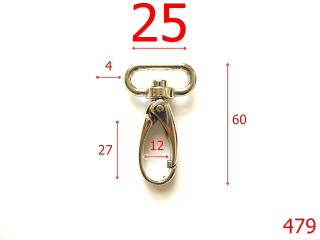 Carabine - 479/CARABINE POSETA-25-mm---nichel--5D4-5C7-5i1-5C8-5B8--