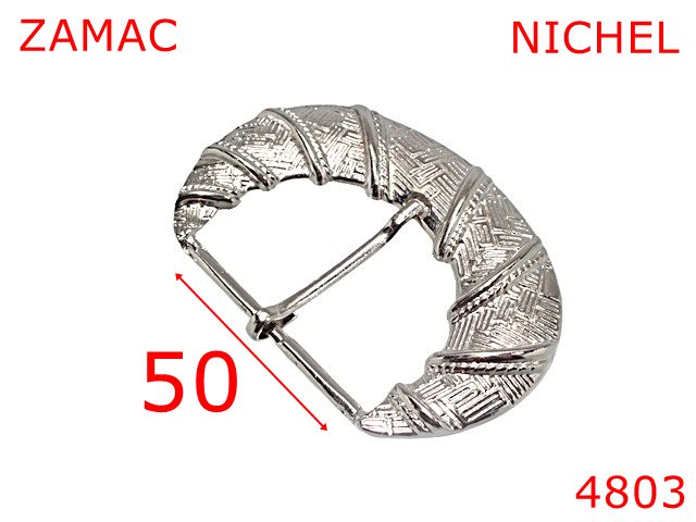 Catarame curea dama - 4803/Catarama cordon dama-50-mm-zamac--nichel--6i3---