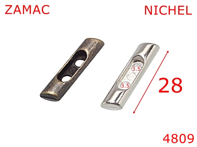Nasturi - 4809/Nasture stik pentru confectii piele-28-mm-zamac--nichel-21 D 1----
