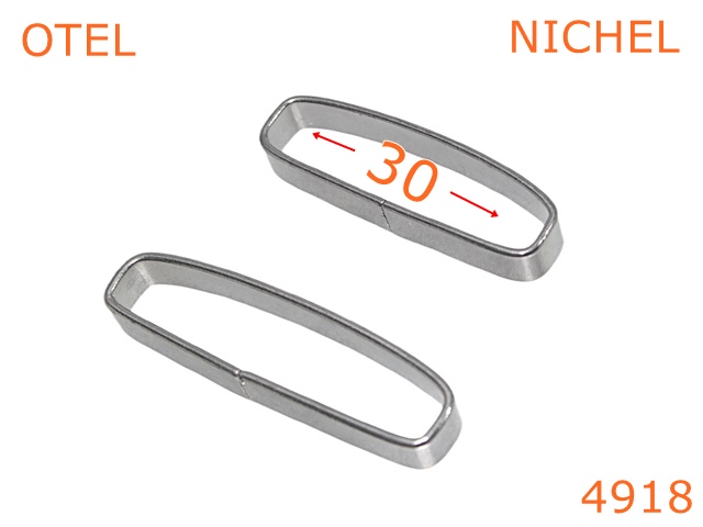 Pasant pafta - 4918/Pasant catarama curea sau bareta-30-mm-otel--nichel-----