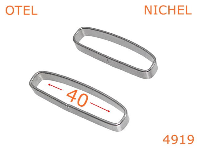 Pasant pafta - 4919/Pasant catarama curea sau bareta-40-mm-otel--nichel-----