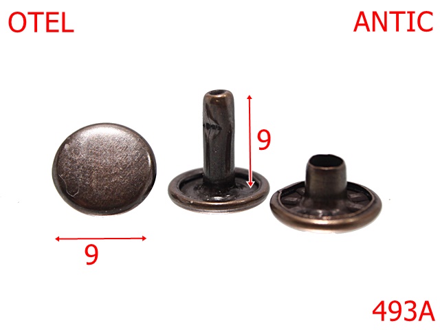 Capse rapide - 493A/CAPSA RAPIDA  -9-mm---antic-16A11----