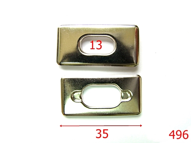 Ocheti - 496/OCHET DREPTUNGHIULAR 1.3  CM NIKEL-13-mm---nichel---2G8--M29