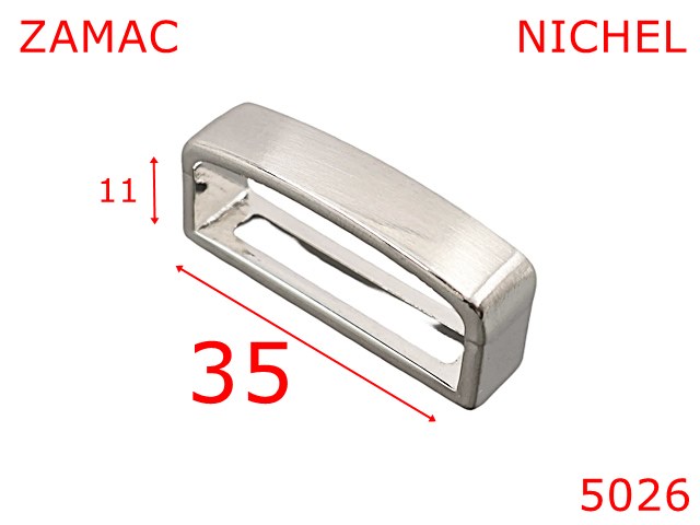 Pasant pafta - 5026/Pasant metalic pafta curea pantalon-35-mm-zamac--nichel-----