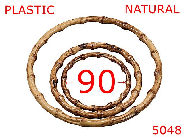 Manere - 5048/Maner plastic circular imitatie bambus-92-mm-plastic--natural-----