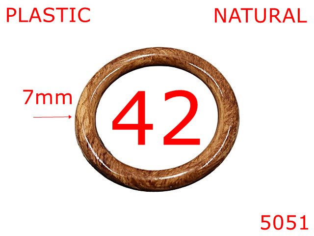 Plastice - 5051/Inel material plastic pentru confectii-42-mm-plastic--natural-----