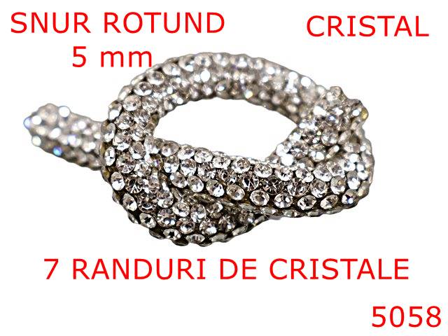 Snur - 5058/Snur plastic rotund pentru confectii-5-mm-plastic--cristal-----