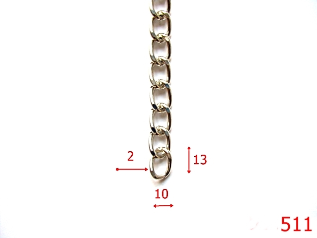 Lant poseta otel - 511/LANT POSETA-10-mm-2-nichel---7H6--O5