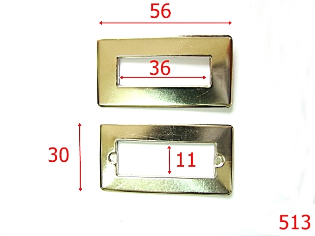 Ocheti - 513/OCHET DREPTUNGHIULAR 4 CM-36-mm---nichel---2G7--N11