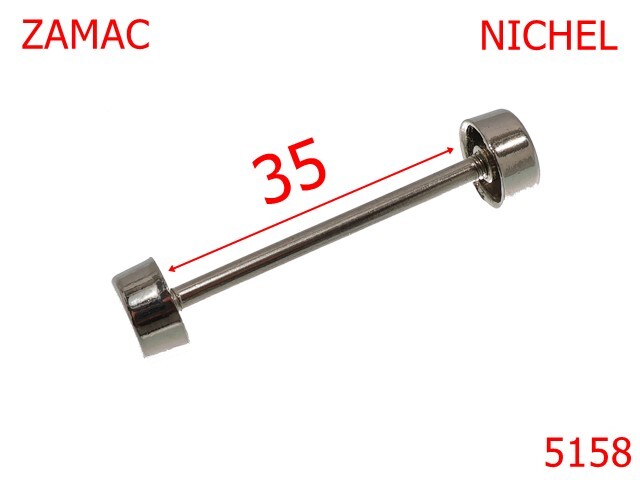 Galtere - 5158/Accesoriu haltera pentru marochinarie si incaltaminte-35-mm-zamac--nichel-----