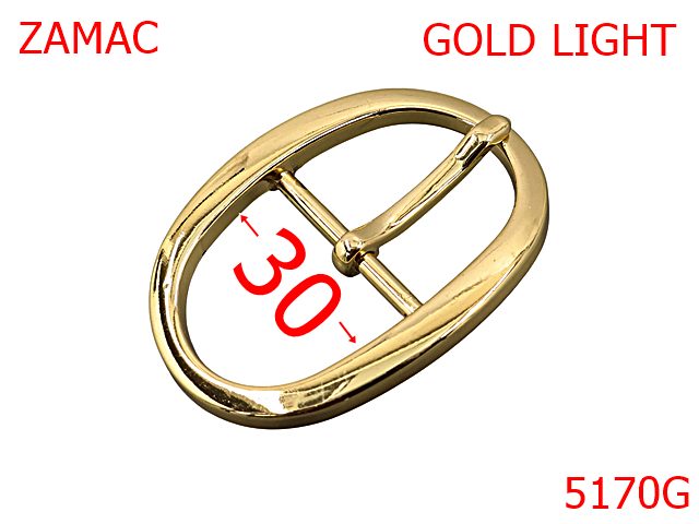 Noutati - 5170G/Catarama Ovala Pentru Dama-30-mm-zamac--gold light-----