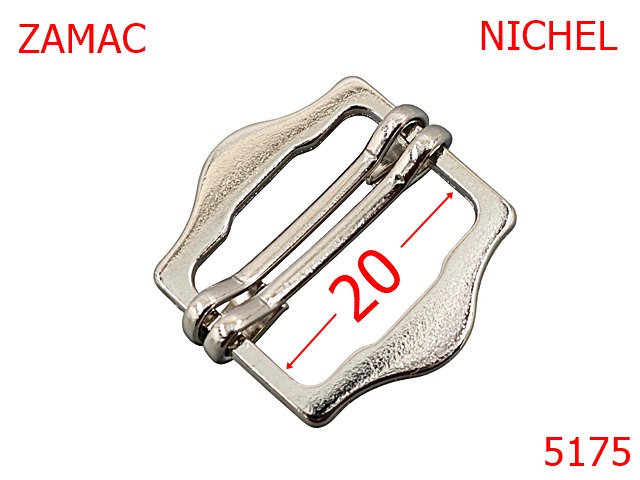 Noutati - 5175/Catarama Reglaj Pentru Confectii-20-mm-zamac--nichel---1b2